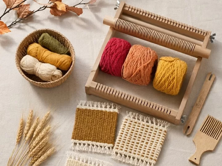 임서윤의 「가을 색실로 짜는 핸드위빙 코스터」 체험 사진